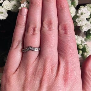 Zales 14k white gold and genuine diamond ring